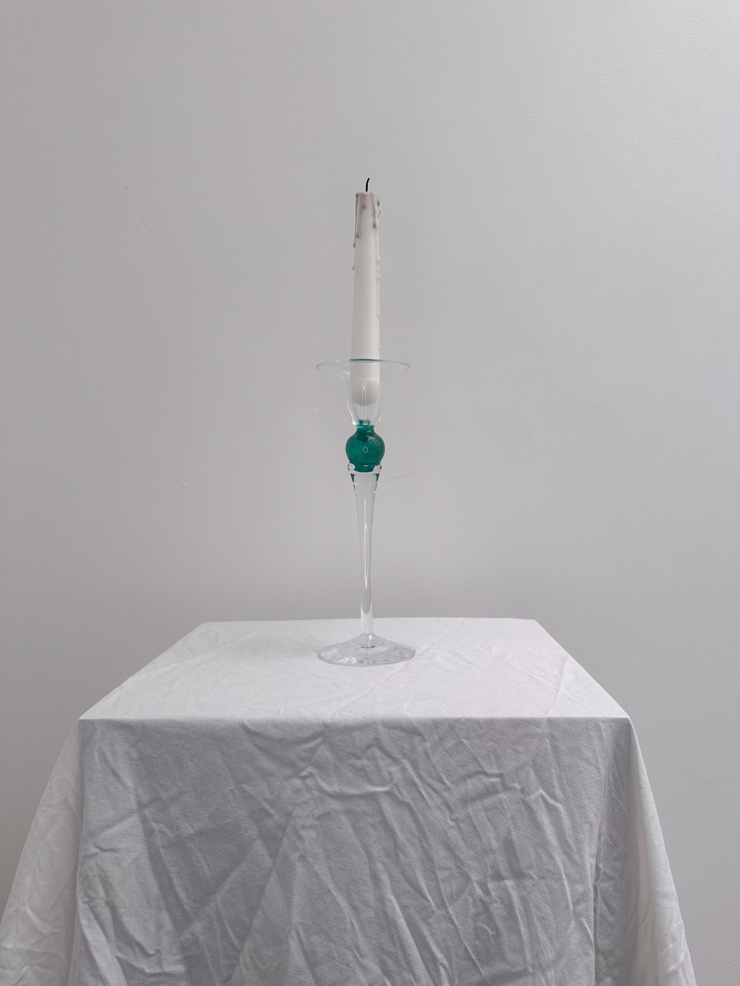 Signed Murano Glass Candlestick
